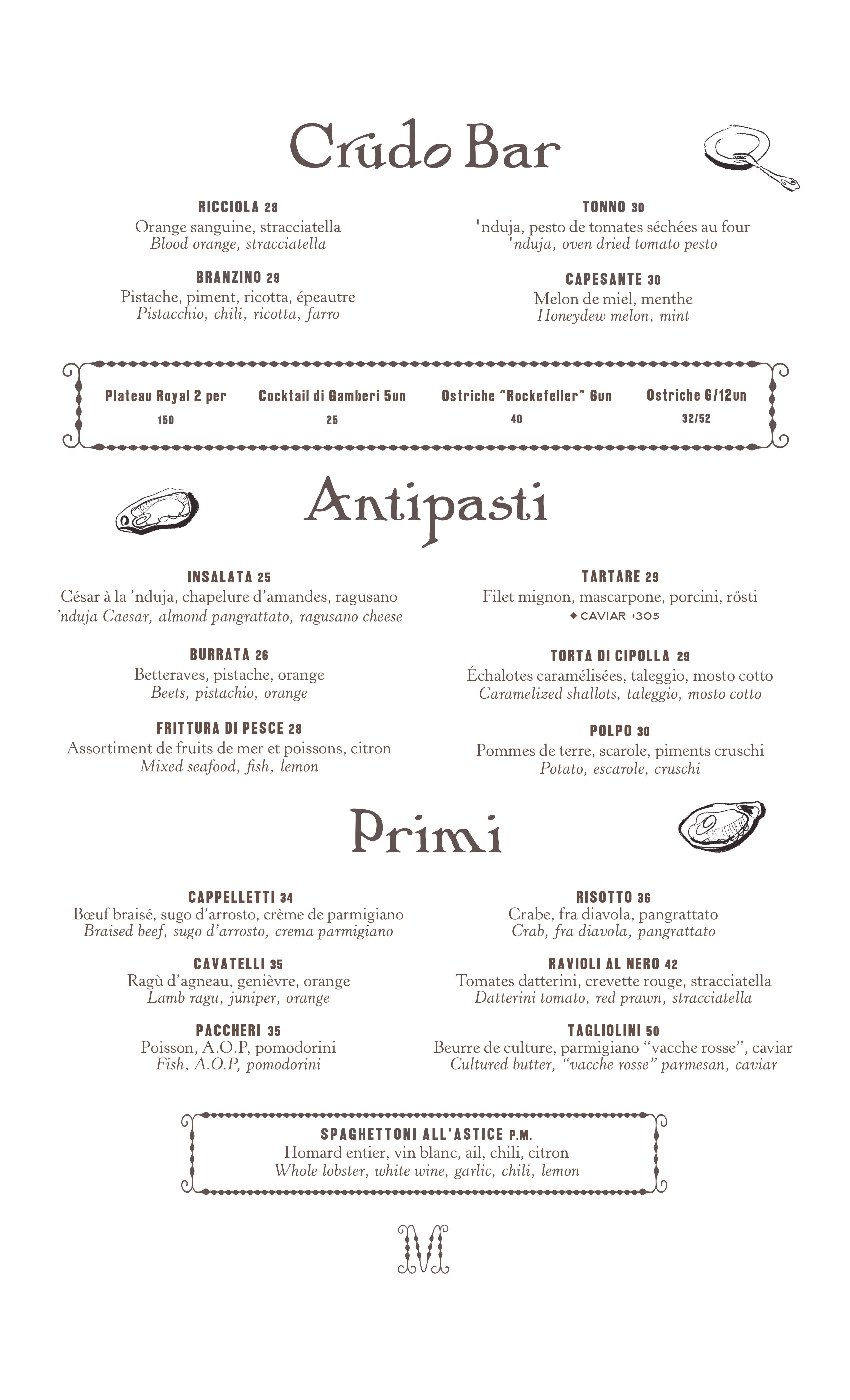 Menu Principal - Page 1