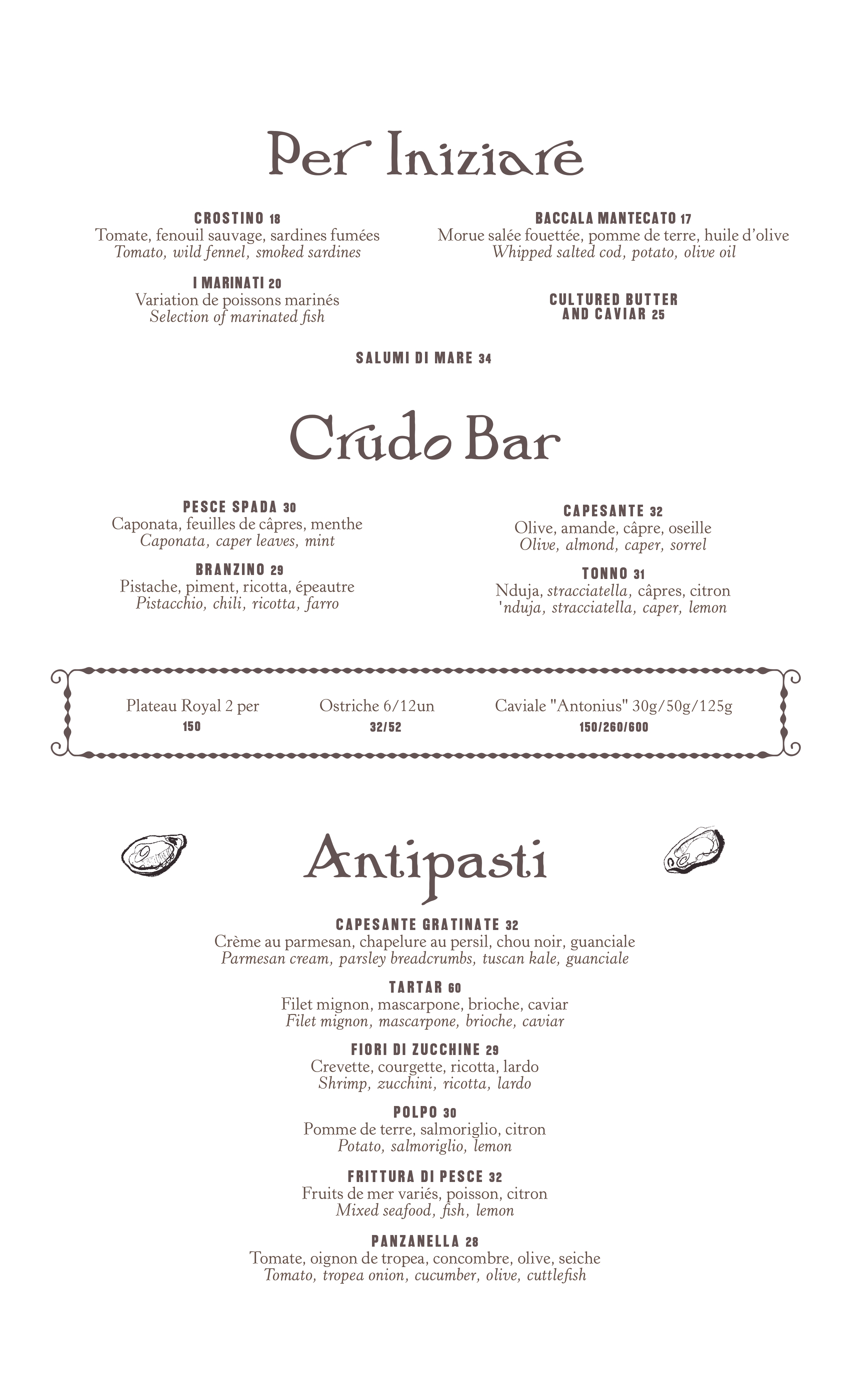 Menu Principal - Page 1